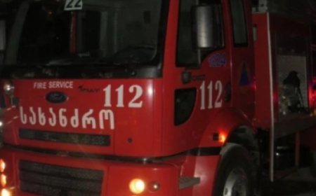 Tbilisidə yaşayış binasının 12-ci mərtəbəsində yanğın baş verib
