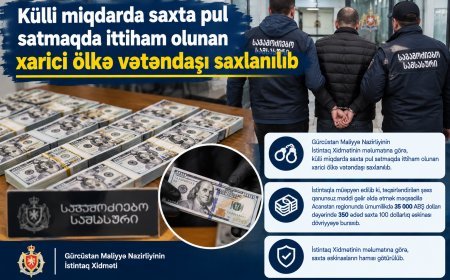 Gürcüstanda 35 min dollar dəyərində saxta pul dövriyyəyə buraxan əcnəbi saxlanılıb