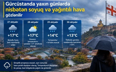 Gürcüstanda havalar soyuyur: yağış gözlənilir