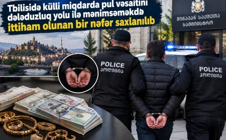 Tbilisidə 102 300 lari dəyərində qızıl-zinət əşyalarını dələduzluqla mənimsəyən şəxs saxlanıldı