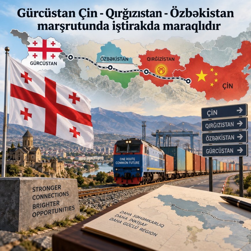 Gürcüstan Çin - Qırğızıstan - Özbəkistan marşrutunda iştirakda maraqlıdır