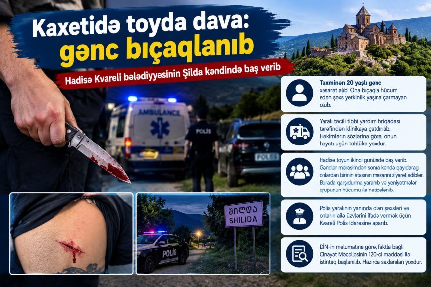 Kaxetidə toy iştirakçısını bıçaqlayıblar